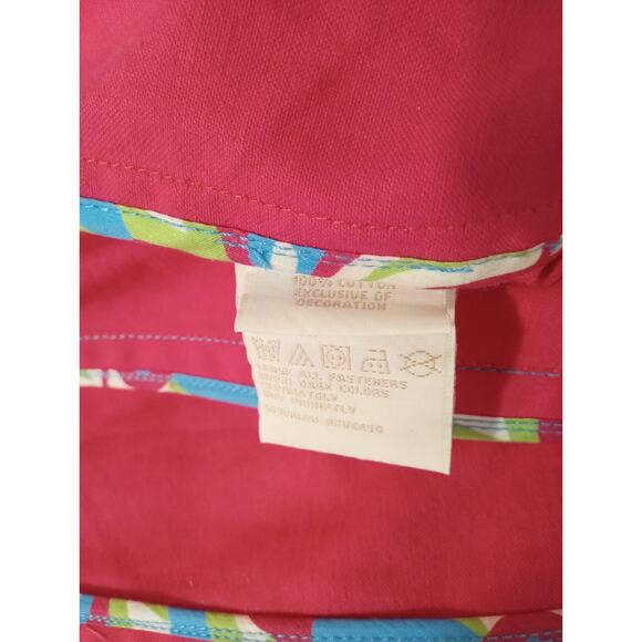Vintage Y2K Tommy Jeans Women’s Hot Pink Trench Coat Jacket Floral Trim SZ S/P - Picture 10 of 12